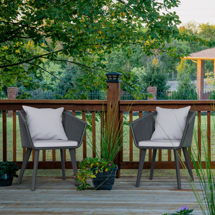 Breakwater Bay 2 Person Outdoor Patio Dining Chairs Wayfair